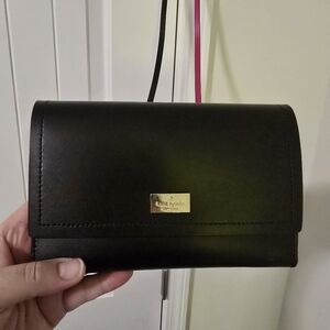 Kate Spade Black Leather Crossbody/Clutch/Wallet